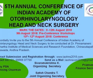 Annual Conference of Indian Academy of Otorhinolaryngology Head and Neck Surgery